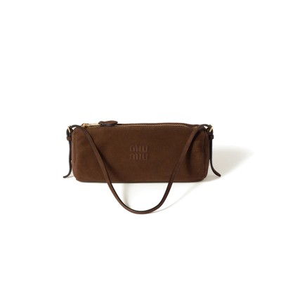MIU MIU SUEDE LEATHER POUCH 5NE851 (22*9*9cm)